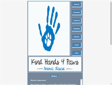Tablet Screenshot of kindhands4paws.com